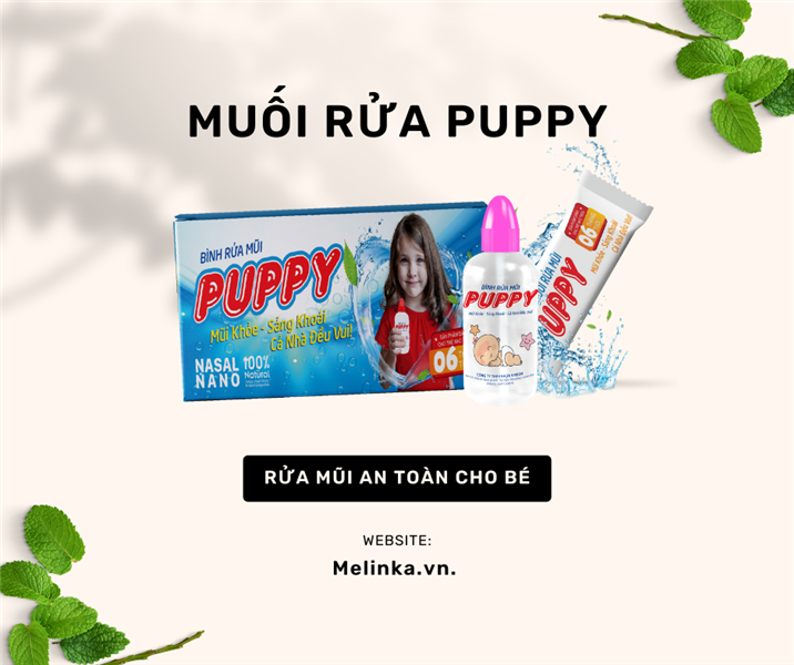 Muối rửa Puppy - Rửa mũi an toàn cho trẻ, mẹ an tâm.