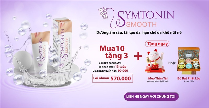 Mua 10 tặng 3 sản phẩm Symtoin dưỡng ẩm sâu, tái tạo da, hạn chế da khô nứt nẻ với chương trình tri ân đặc biệt từ Dược Melinka
