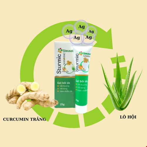 Gel Sturmic -  Gel bôi da trị vết thương, vết bỏng, trị mụn.